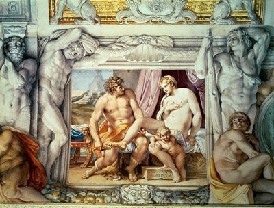 Venus en Anchises door Annibale Carracci